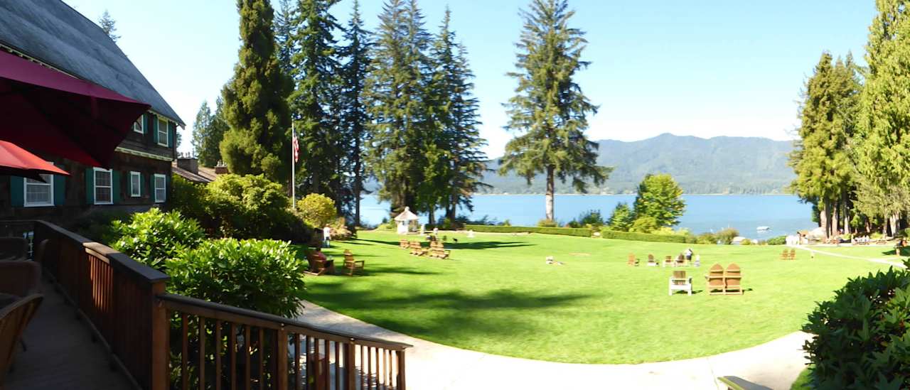 Ausblick auf den See Lake Quinault Lodge
