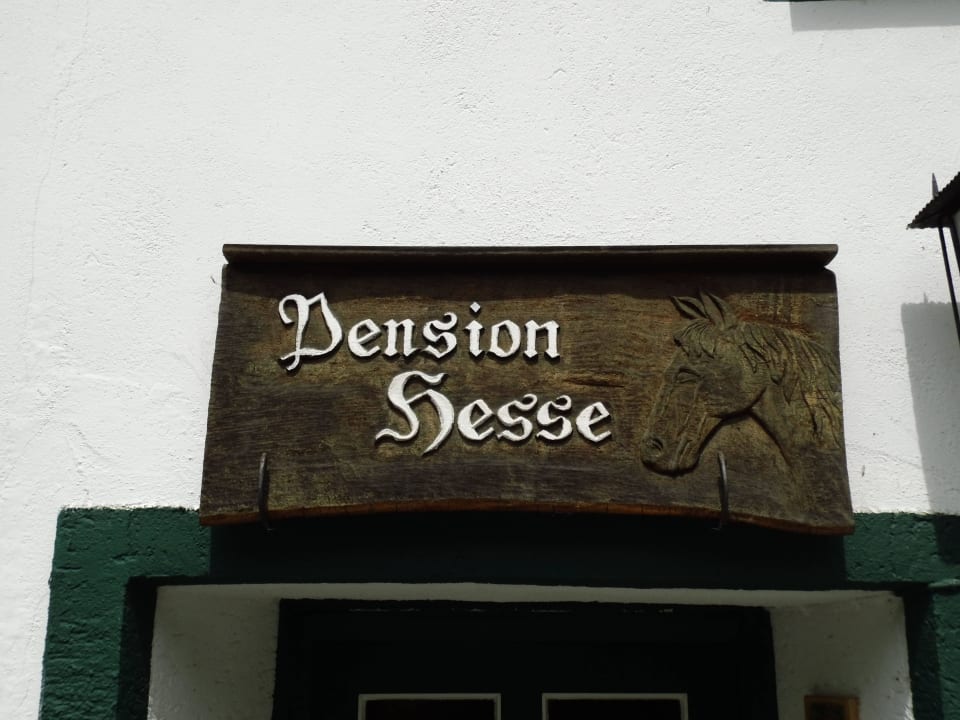Eingangsschild Pension Hesse