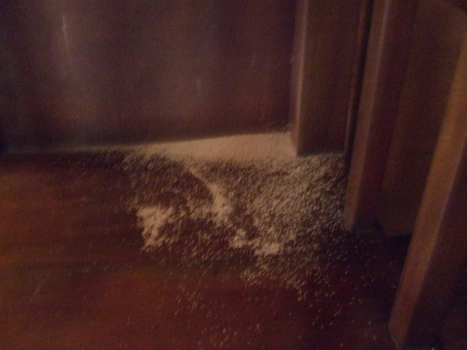 Nachttisch mit Holzwurmbefall EKHO Surf