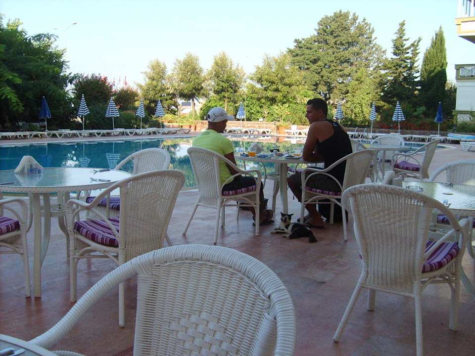 Frühstück am Pool Şevki Bey Hotel