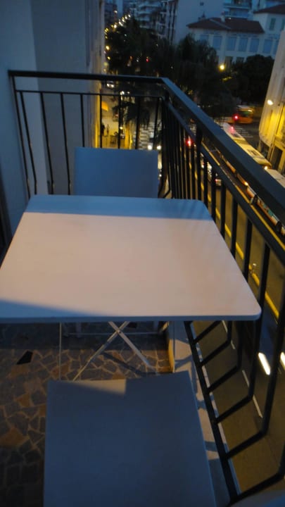 Small balcony overlooking the street Hotel Locarno