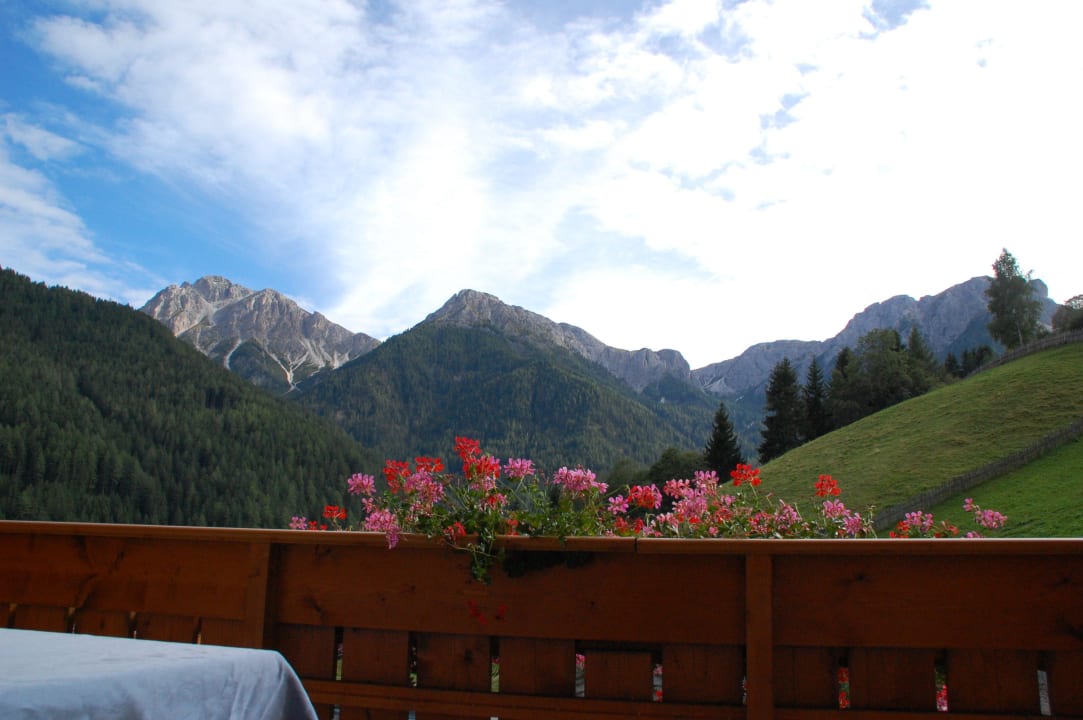 Ausblick vom Balkon Almhotel Lenz