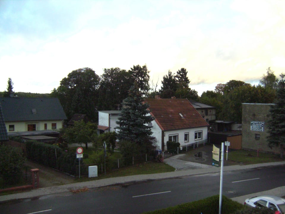 Blick vom Balkon nach vorn  Hotel Pension Poppe
