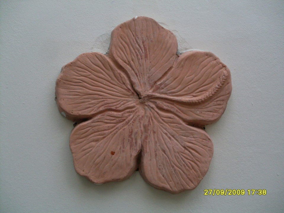 Blume an Hotelaußenwand Pavilion Samui Villas & Resort