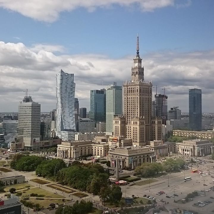 Ausblick aus dem 30. Stock Hotel Novotel Warsaw Centrum