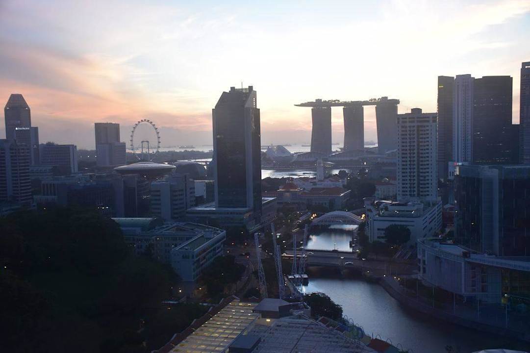 Ausblick vom Zimmer Hotel Novotel Clarke Quay
