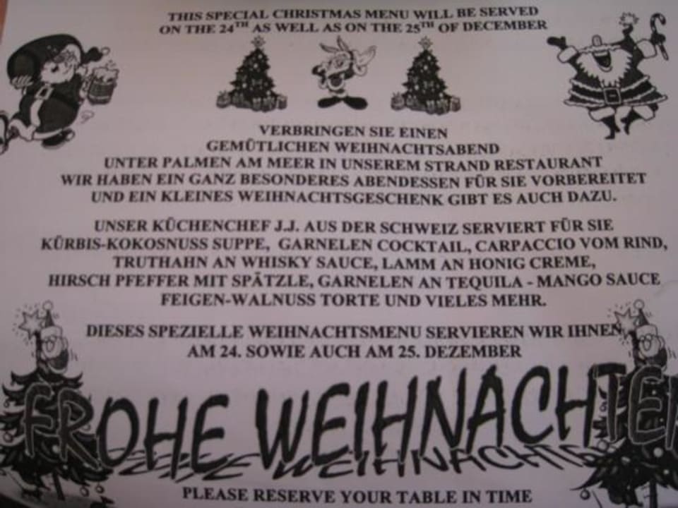 Weihnachtskarte Hotel Beach Garden Resort