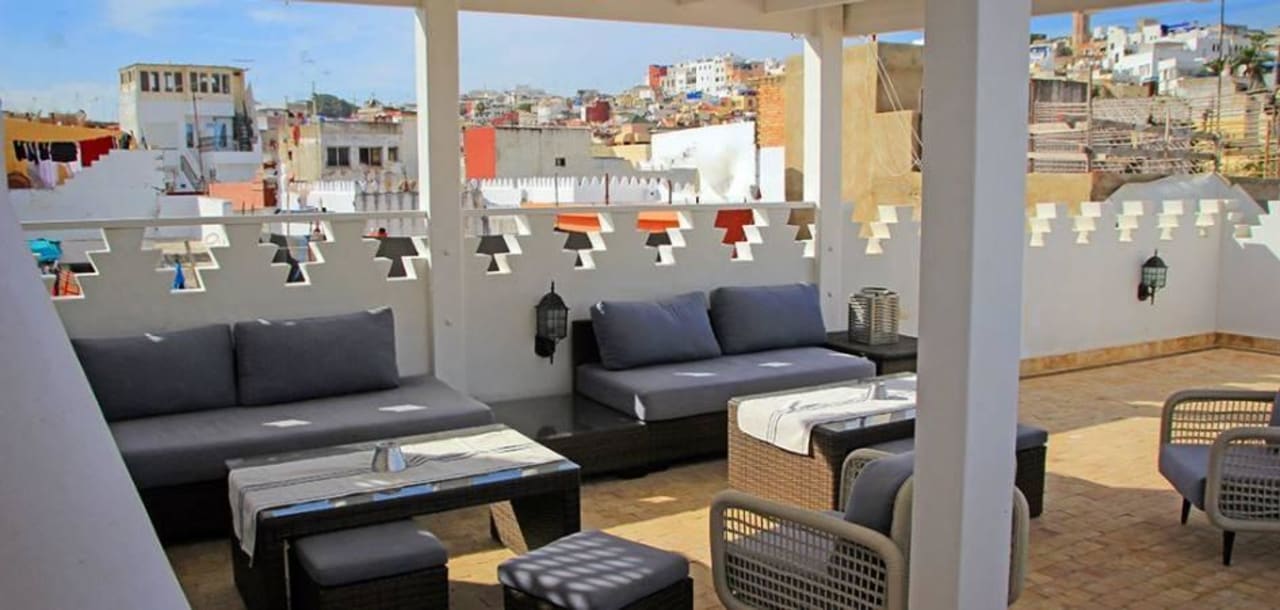 Terrasse privative avec vue mer Dar Souran