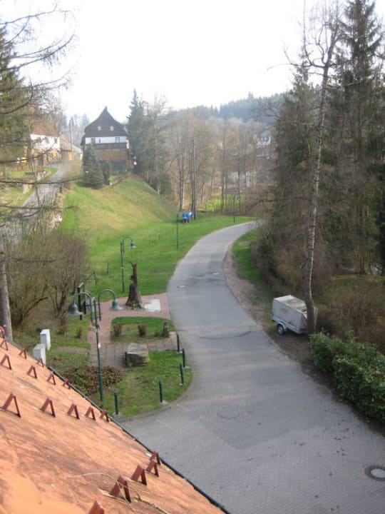Ausblick von Zimmer 8 Hotel Historische Heimbachmühle