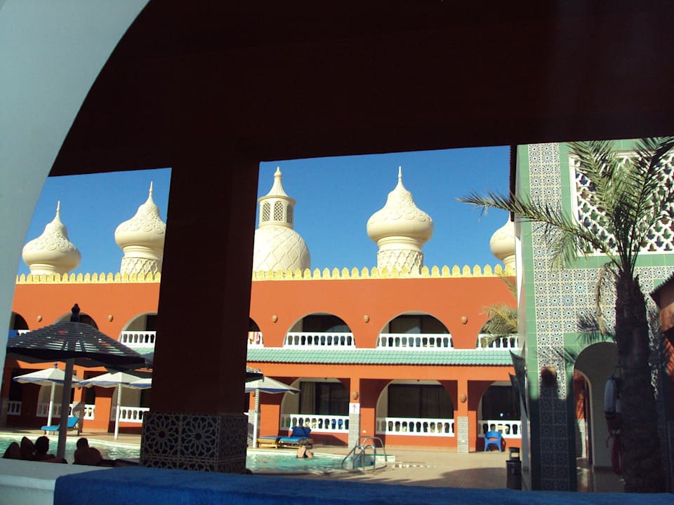 Ausblick vom Zimmer 327 Pickalbatros Alf Leila Wa Leila Resort - Neverland Hurghada