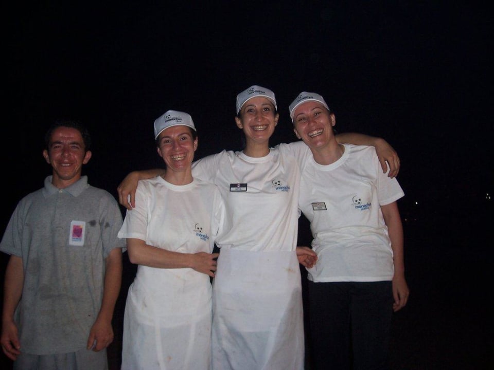 Fleißige freundl. Mitarbeiter Monachus Hotel & Spa