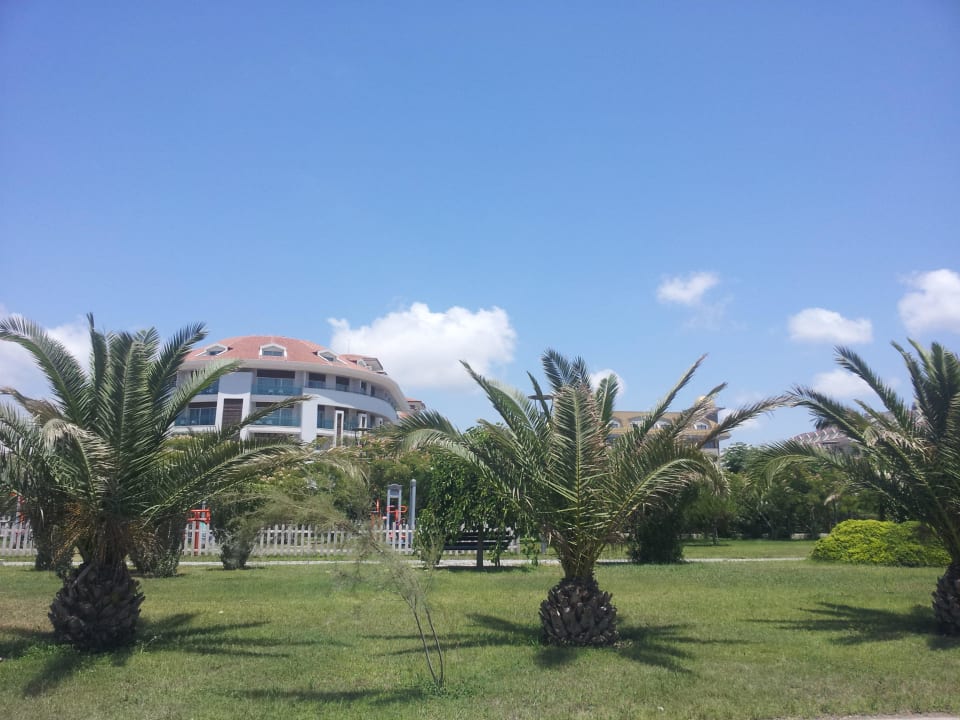 Hotel vom Strand aus gesehen Sunis Evren Beach Resort Hotel & Spa