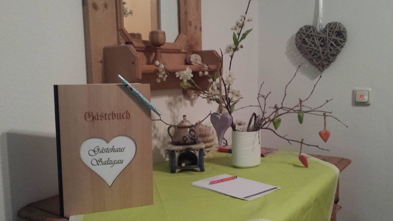 Gästebuch Gästehaus Salzgau