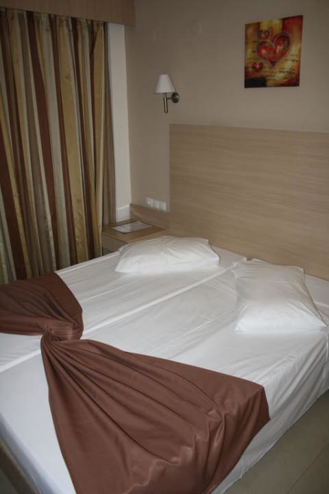 Bed when we arrived Eurohotel Katrin Hotel & Bungalows