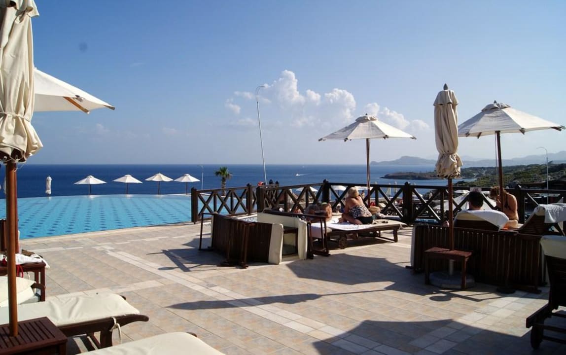 Aussicht übers Meer Hotel Kalithea Horizon Royal