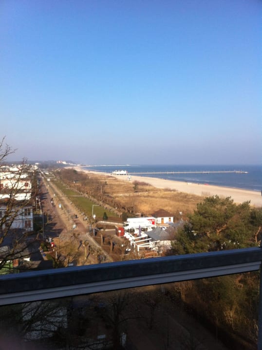 Ausblick von der Terrasse am Restaurant  Strandhotel Ahlbeck