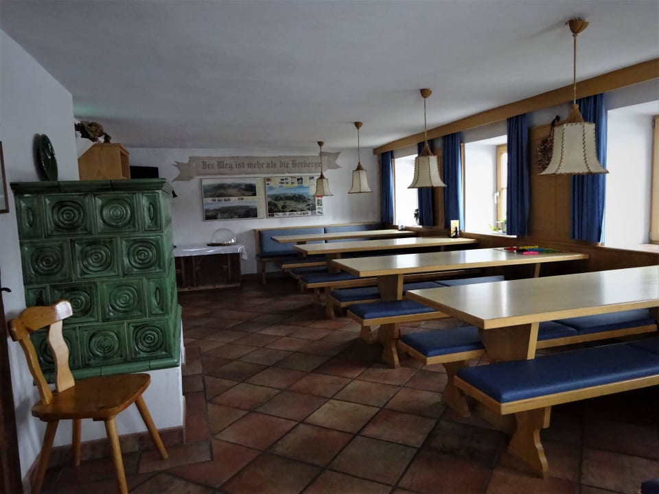 Der Speiseraum im alten Gebäudeteil Gästehaus am Graben