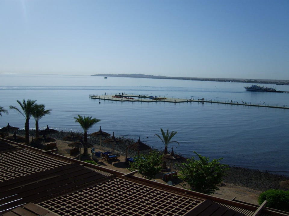 Unser Blick vom Balkon Beach Albatros Resort