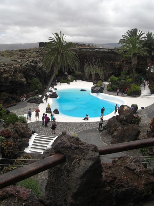 Blick auf den Pool Hotel Riu Paraiso Lanzarote