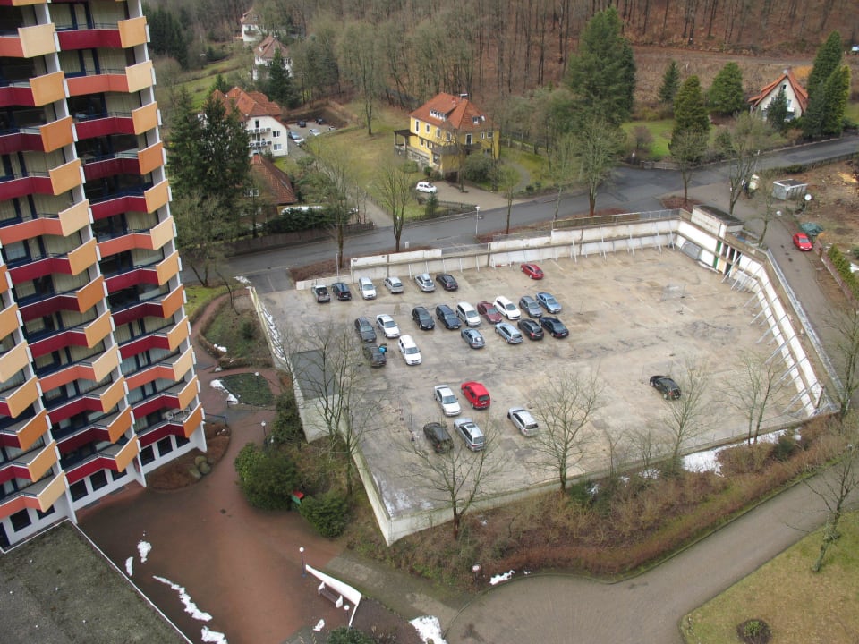 Blick auf die abgerissene Garage Panoramic - Ihr Apartmenthotel im Harz