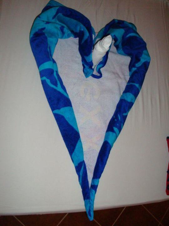 Kunstwerke des Roomboys Pickalbatros Alf Leila Wa Leila Resort - Neverland Hurghada