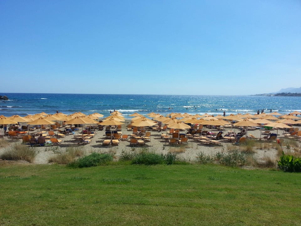 Blick von Poolanlage zum Strand Atlantica Mikri Poli Crete