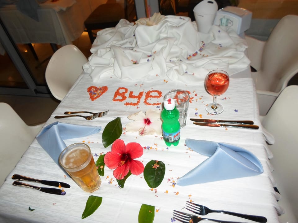 Abschiedstisch, vielen Dank Alaiye Resort & Spa