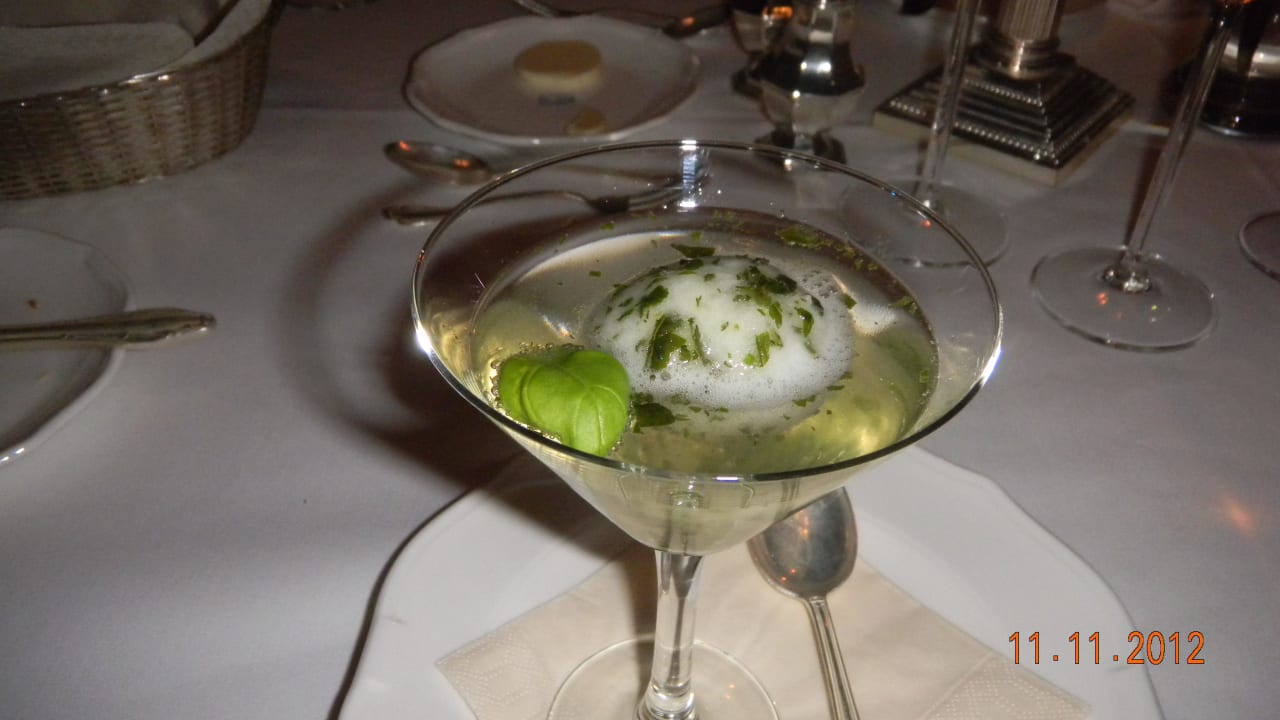 Basilikumsorbet Schlosshotel Gaußig