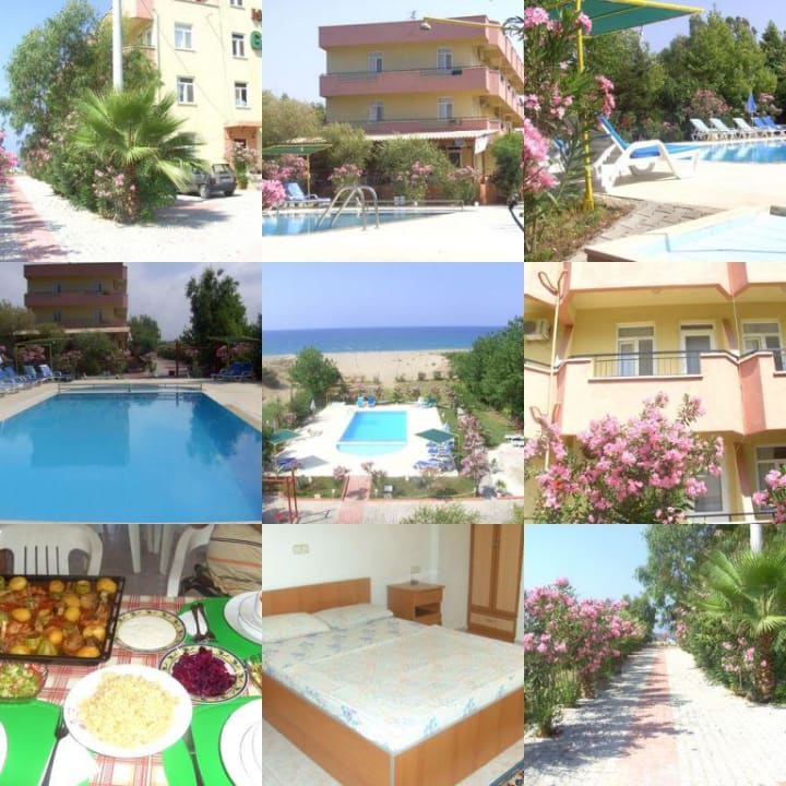 Kleine Collage Hotel Grün