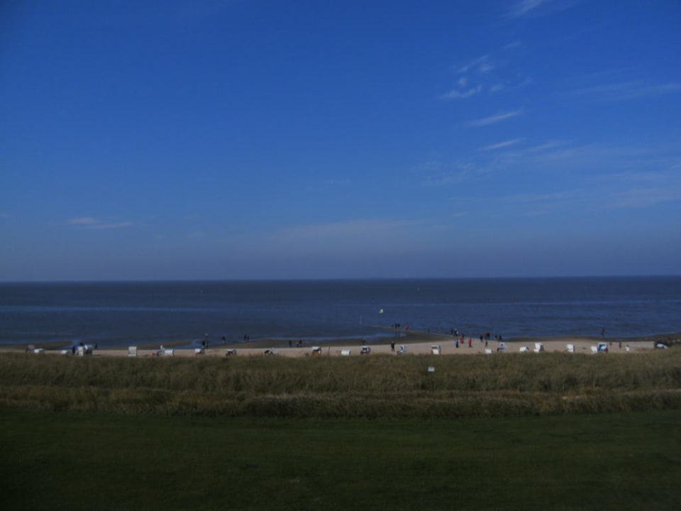 Ausblick auf den Strand Beachhotel Cuxhaven
