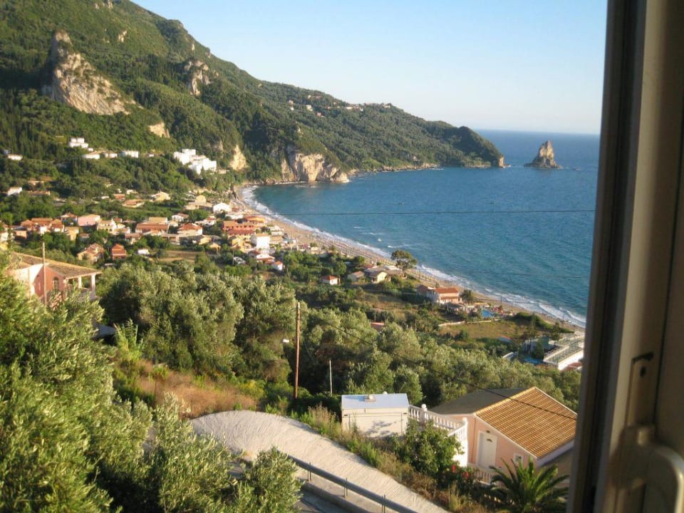 Blick aus dem Restaurant Studios & Appartements Belvedere