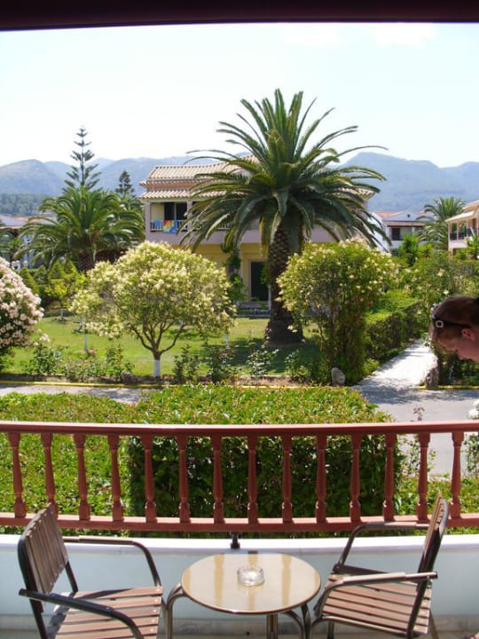 Terrassenausblick Acharavi Beach Hotel
