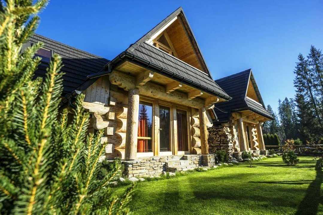 Widok pojedynczego domku Ferienhaus Tajgolka