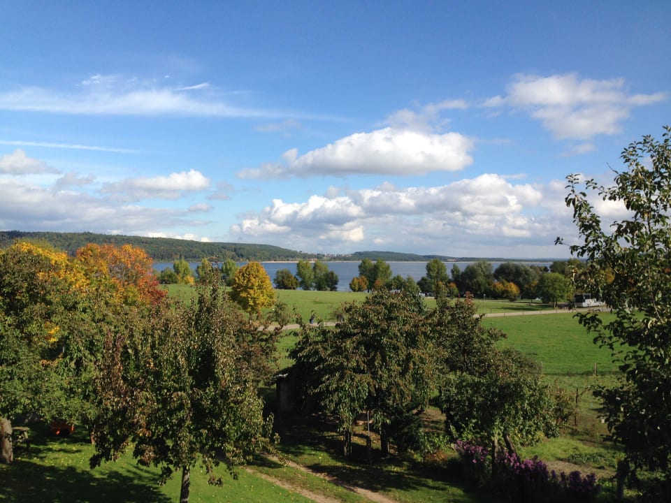 Blick vom Balkon Pension Seerose