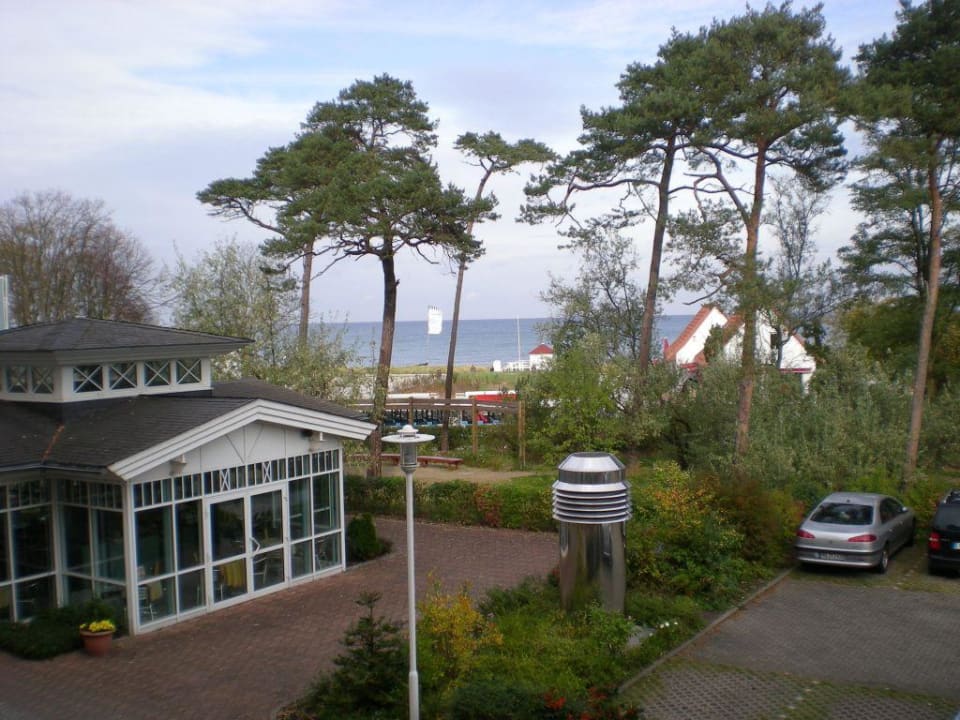 Blick aus dem Zimmer auf die Ostsee Hotel Aquamarin
