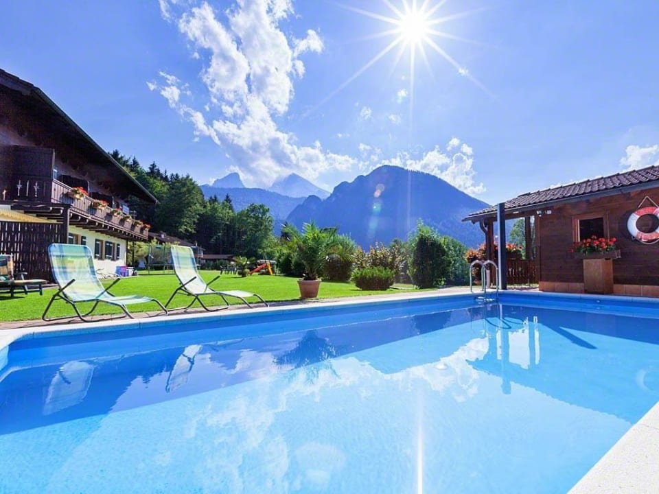 Blick zum Watzmann Ferienwohnung Weindlerlehen