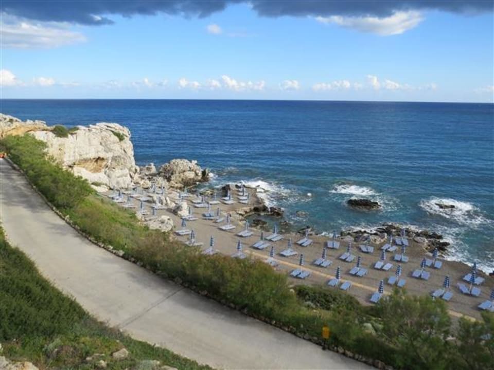 Blick auf den Strand Hotel Kalithea Mare Palace