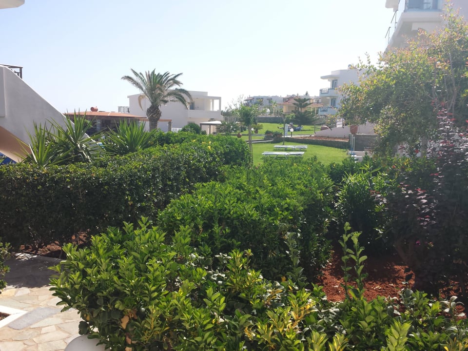 Ausblick von der Zimmerterrasse Hotel Ariadne Beach