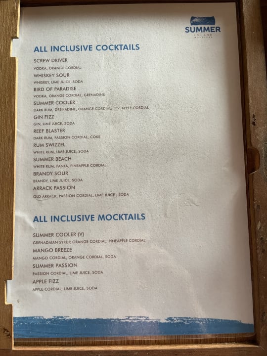 Gastro Summer Island Maldives