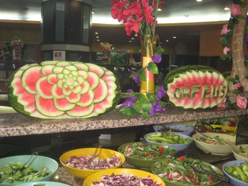Deko beim Buffet Hotel Orfeus Park