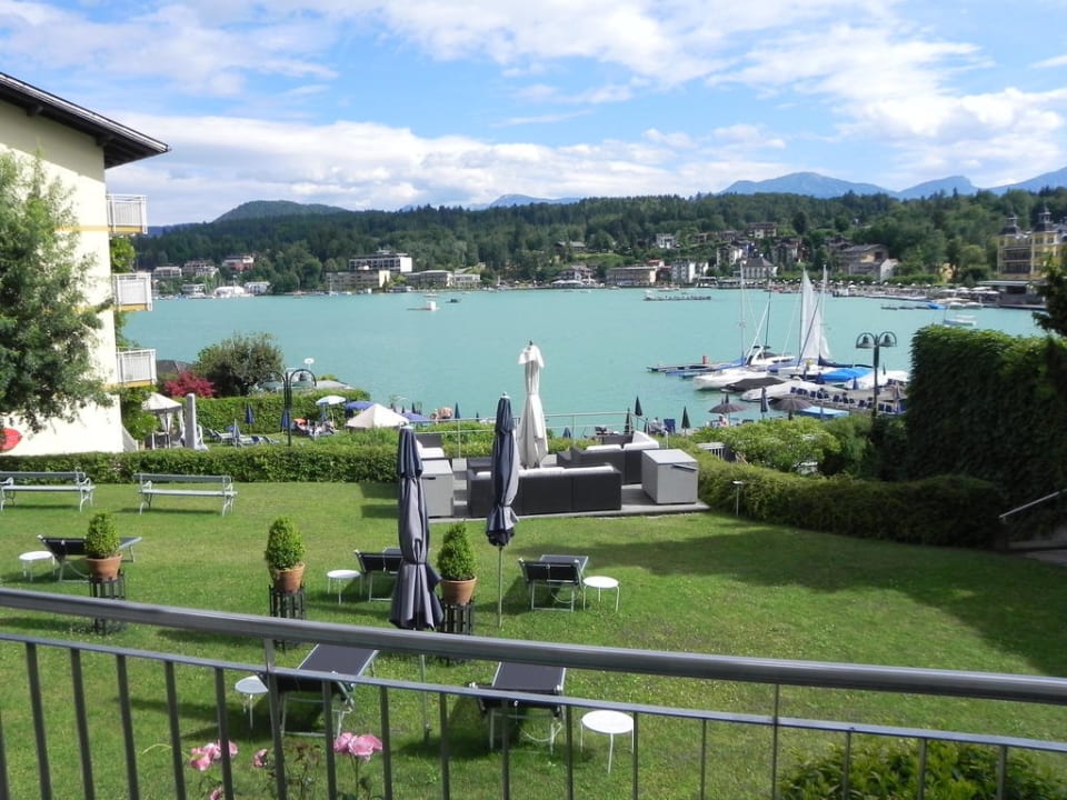 Ausblick aus unserem Zimmer Seehotel Hubertushof