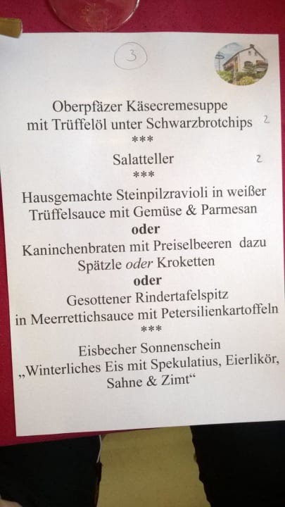 3. Abend  Landgasthof Am Sonnenhang