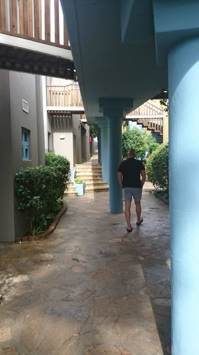 Aufgang zu den Zimmern im Pinienwald Blue Waters Club