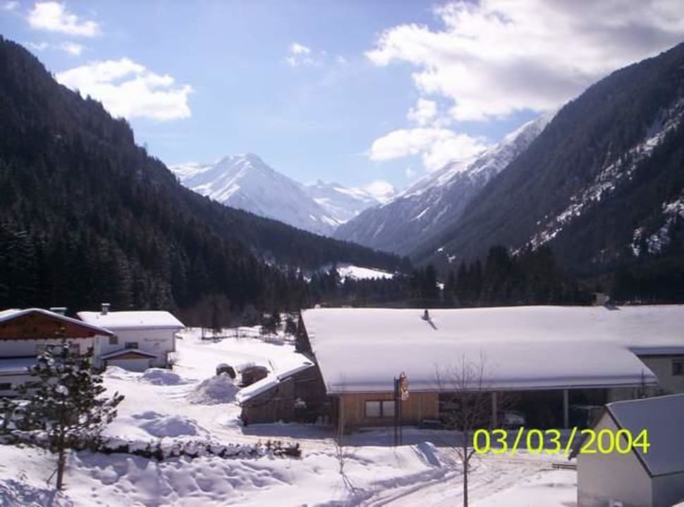 Blick vom Hotel Bergcristall Richtung Gletscher Hotel Bergcristall