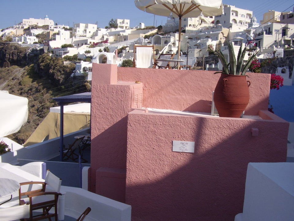 Blick auf Firostefani Hotel Cliff Side Suites