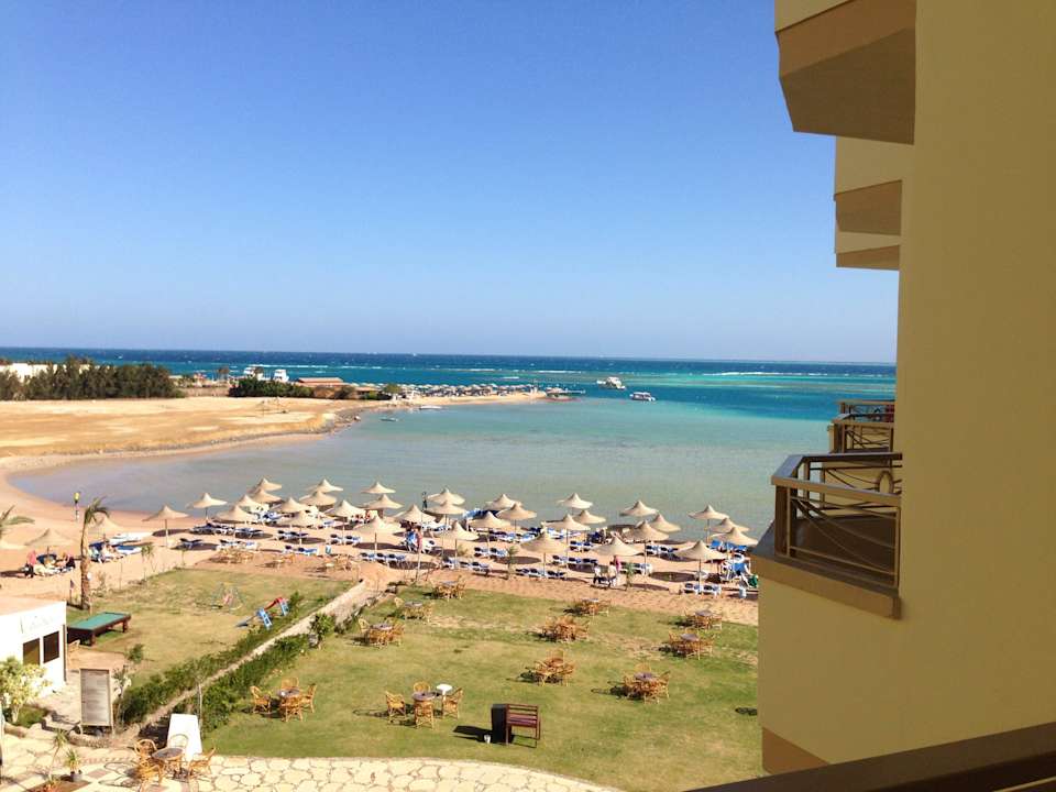 Ausblick vom Hotelzimmer Magic Beach Hotel Hurghada