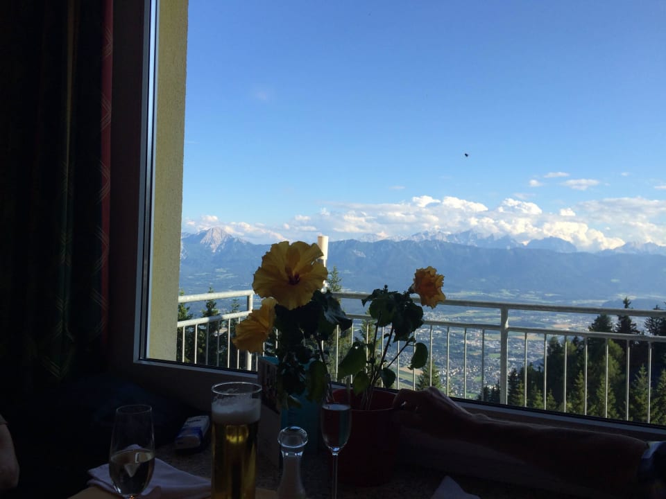 Der Blick von unserem Tisch Sonnenhotel Zaubek