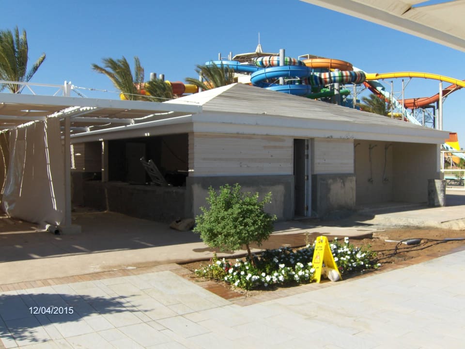 New bar/ snack area being built by our block Jaz Aquaviva