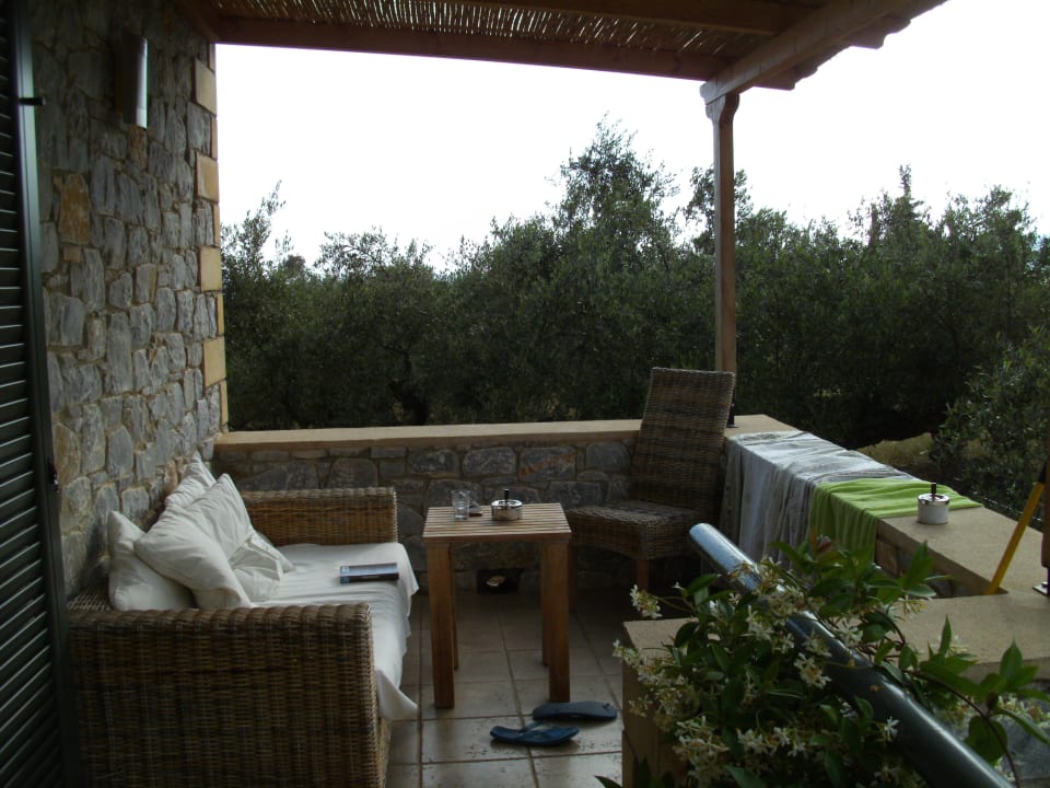 Veranda der Junior Suite Kardamili Villas
