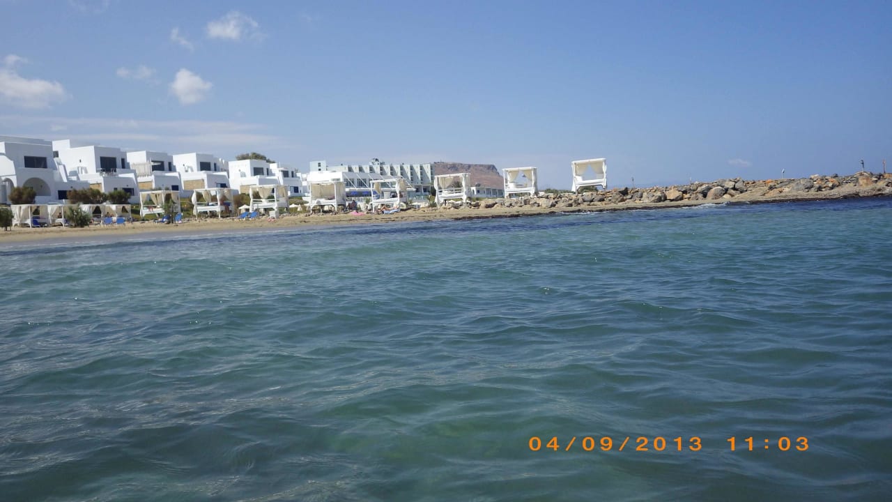 Anlage aus dem Wasser Knossos Beach Bungalows Suites Resort & Spa